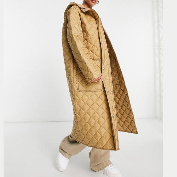 ASOS Design Tall longline quilted coat - Picture 2 of 5